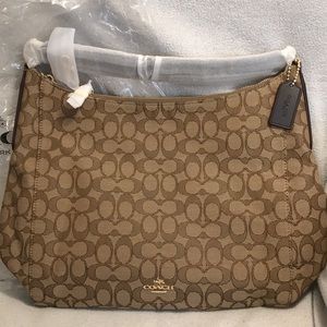 NEW COACH bag khaki/ brown gold